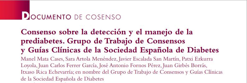 consenso sobre el manejo de la diabetes en atención primaria consenso sobre el manejo de la diabetes en atención primaria